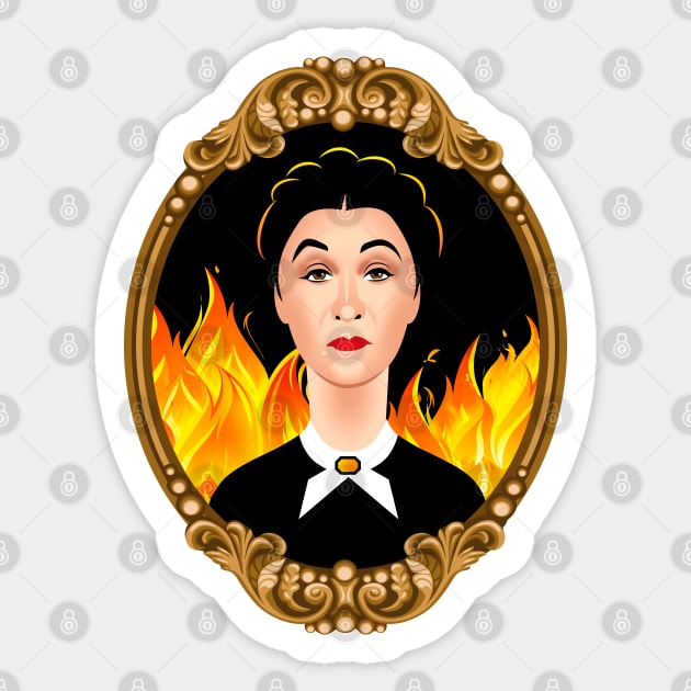 Mrs Danvers Sticker by AlejandroMogolloArt